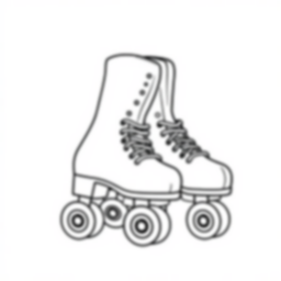 Free roller skates - roller skates Coloring Page for Kids - Printable PDF & PNG