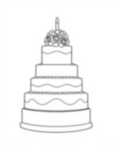 Free wedding cake - wedding cake Coloring Page for Kids - Printable PDF & PNG