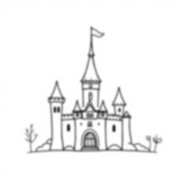 Free fantasy castle - castle, fantasy Coloring Page for Kids - Printable PDF & PNG