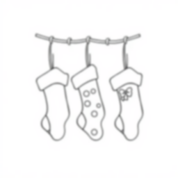 kids hanging stockings - kids, hanging, stockings coloring page
