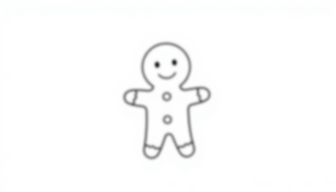 Free gingerbread man - gingerbread man Coloring Page for Kids - Printable PDF & PNG