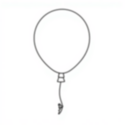 easy balloon - easy, balloon coloring page