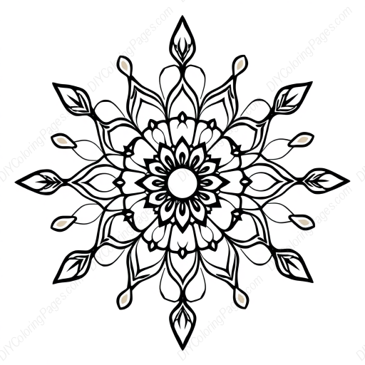 Free Printable mandala black and white - mandala, white, black Coloring Page for Kids and Adults - High Quality PDF & PNG Download