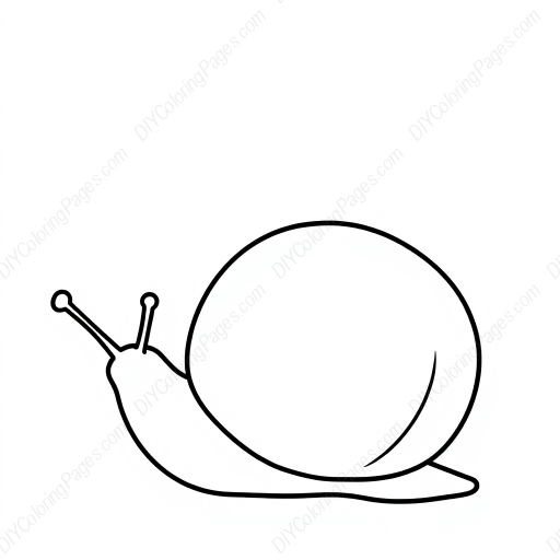 snail with shell - snail, shell coloring page