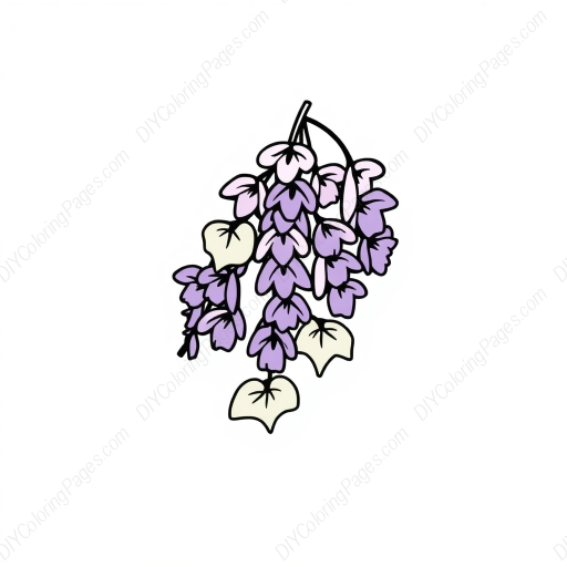 Free Printable wisteria - wisteria Coloring Page for Kids and Adults - High Quality PDF & PNG Download