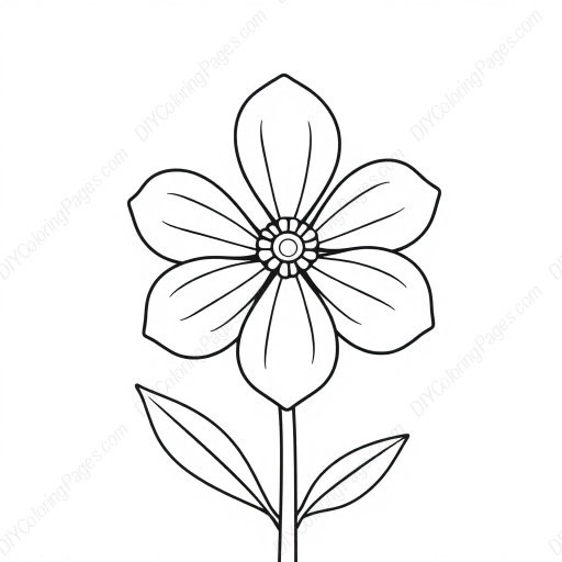 flower - flower coloring page