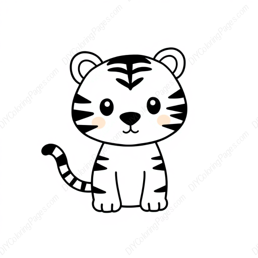 Free Printable tiger stripes - tiger, stripes Coloring Page for Kids and Adults - High Quality PDF & PNG Download
