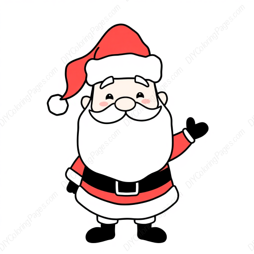 Free Printable santa claus - santa claus Coloring Page for Kids and Adults - High Quality PDF & PNG Download
