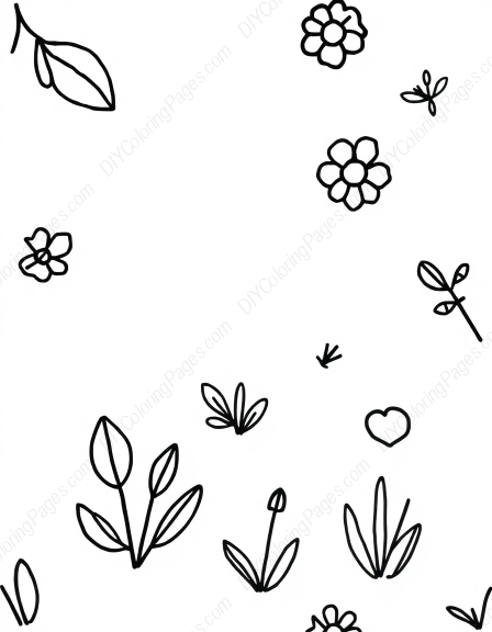 Free Printable nature pattern - pattern, nature Coloring Page for Kids and Adults - High Quality PDF & PNG Download