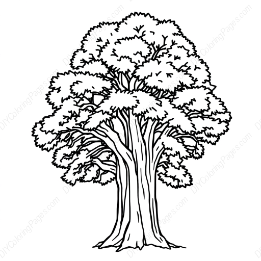 Free Printable sequoia tree - sequoia tree Coloring Page for Kids and Adults - High Quality PDF & PNG Download