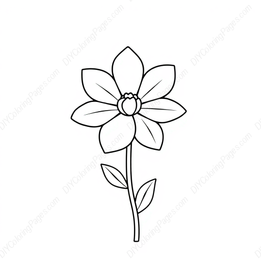 flower - flower coloring page