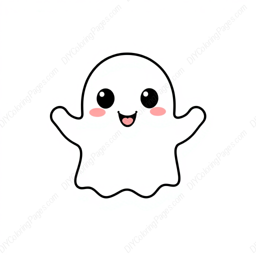 Free Printable ghost - ghost Coloring Page for Kids and Adults - High Quality PDF & PNG Download
