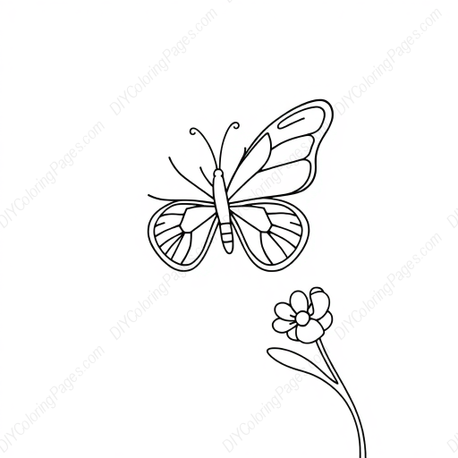 butterfly - butterfly coloring page