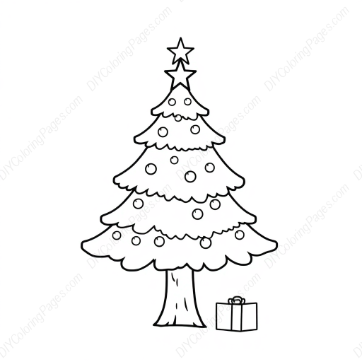 christmas tree - christmas tree coloring page