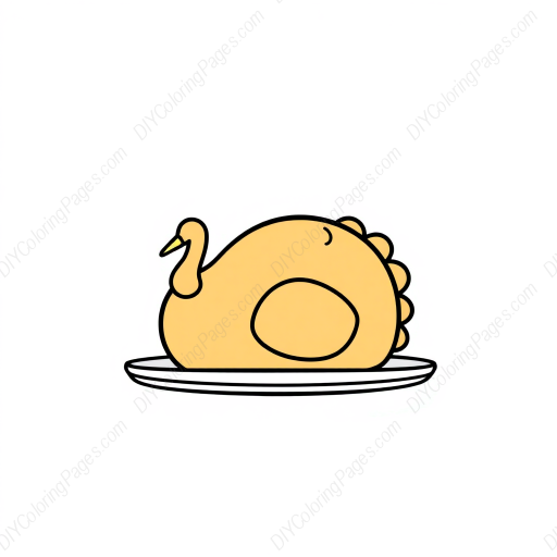 Free Printable roast turkey - roast, turkey Coloring Page for Kids and Adults - High Quality PDF & PNG Download