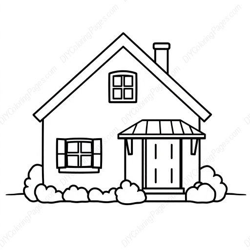house - house coloring page