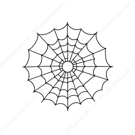 Free Printable spider web - spider, web Coloring Page for Kids and Adults - High Quality PDF & PNG Download