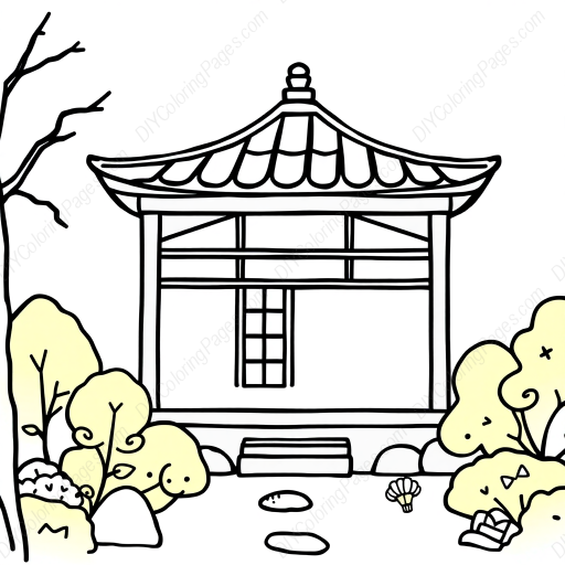 Free Printable japanese garden - japanese garden Coloring Page for Kids and Adults - High Quality PDF & PNG Download