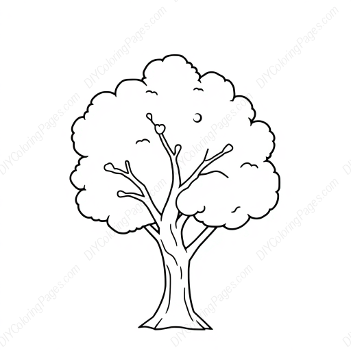 tree - tree coloring page