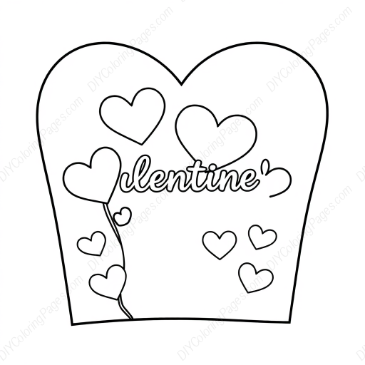 Free Printable valentine card - valentine, card Coloring Page for Kids and Adults - High Quality PDF & PNG Download