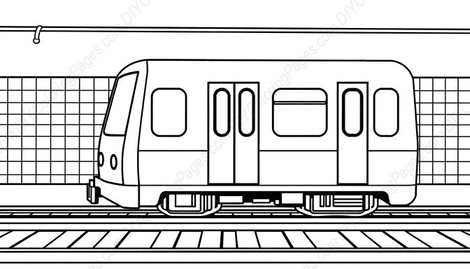 Free Printable subway train - train, subway Coloring Page for Kids and Adults - High Quality PDF & PNG Download
