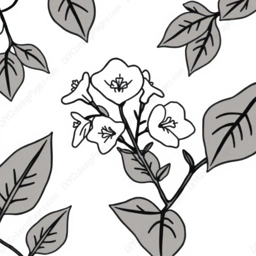 Free Printable bougainvillea - bougainvillea Coloring Page for Kids and Adults - High Quality PDF & PNG Download