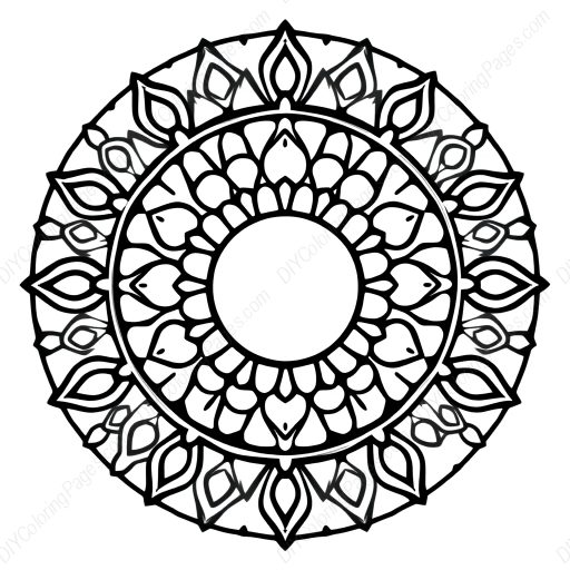 Free Printable mandala circle - circle, mandala Coloring Page for Kids and Adults - High Quality PDF & PNG Download