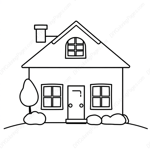 house - house coloring page