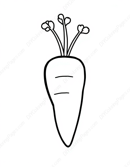 Free Printable carrot - carrot Coloring Page for Kids and Adults - High Quality PDF & PNG Download