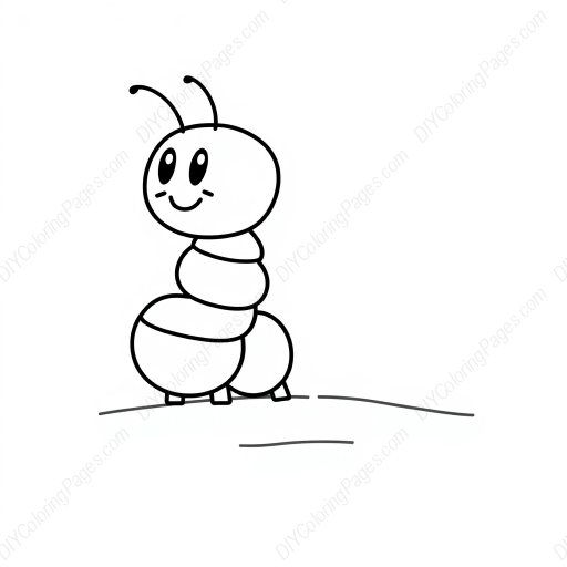 Free Printable caterpillar detail - caterpillar, detail Coloring Page for Kids and Adults - High Quality PDF & PNG Download