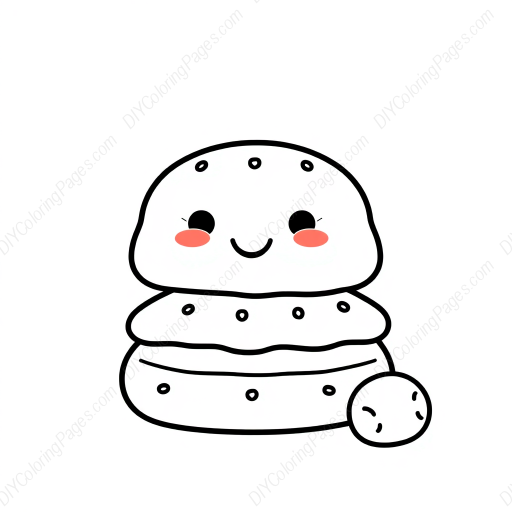 Free Printable bakery - cookies, bakery, bread, cakes, pastries Coloring Page for Kids and Adults - High Quality PDF & PNG Download