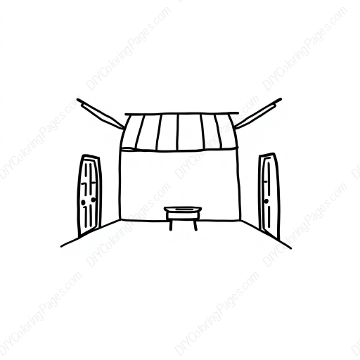 Free Printable courtyard - courtyard Coloring Page for Kids and Adults - High Quality PDF & PNG Download