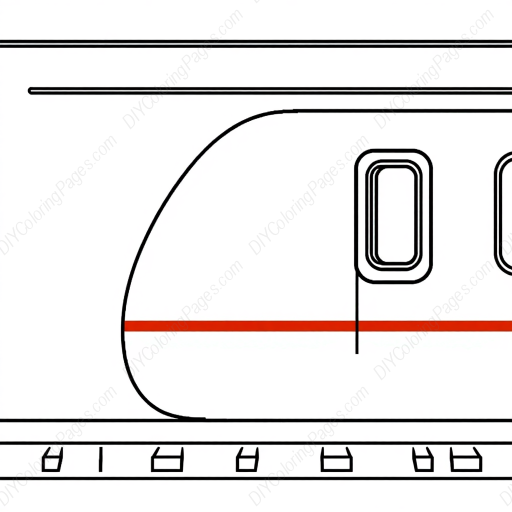 Free Printable high speed train - high speed train Coloring Page for Kids and Adults - High Quality PDF & PNG Download