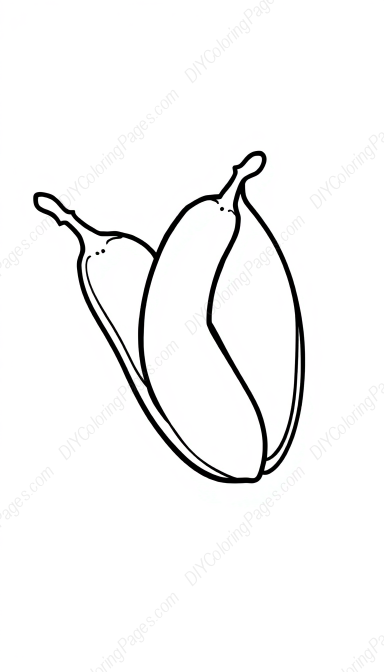 Free Printable peas - peas Coloring Page for Kids and Adults - High Quality PDF & PNG Download