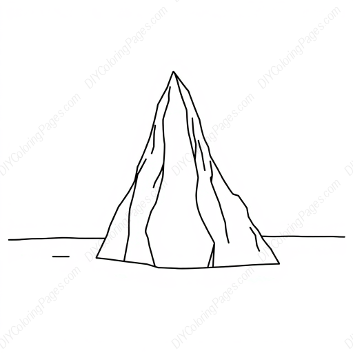 Free Printable iceberg - iceberg Coloring Page for Kids and Adults - High Quality PDF & PNG Download