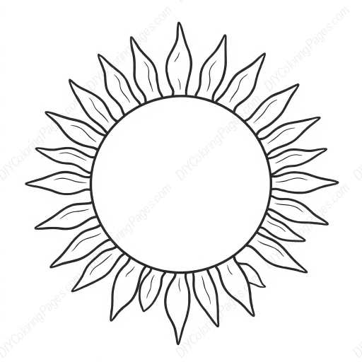 sun - sun coloring page