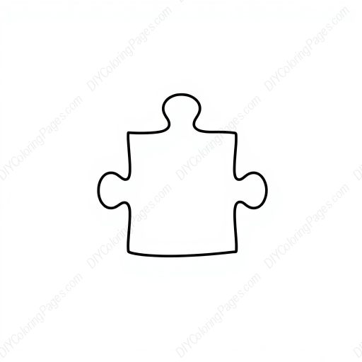 Free Printable puzzle piece - puzzle piece Coloring Page for Kids and Adults - High Quality PDF & PNG Download