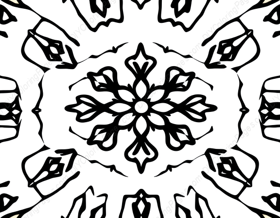 Free Printable kaleidoscope pattern - pattern, kaleidoscope Coloring Page for Kids and Adults - High Quality PDF & PNG Download