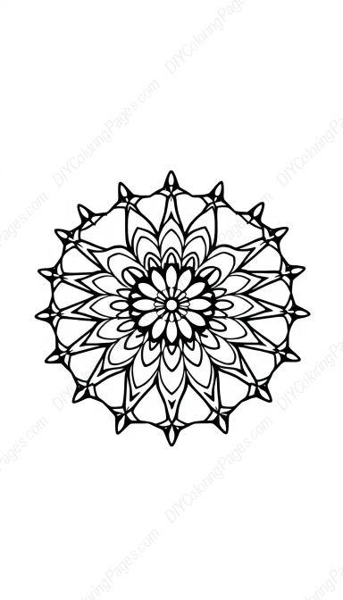 Free Printable intricate mandala - mandala, intricate Coloring Page for Kids and Adults - High Quality PDF & PNG Download