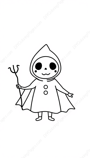 Free Printable halloween costume - halloween, costume Coloring Page for Kids and Adults - High Quality PDF & PNG Download