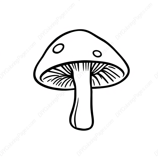 Free Printable mushroom - mushroom Coloring Page for Kids and Adults - High Quality PDF & PNG Download