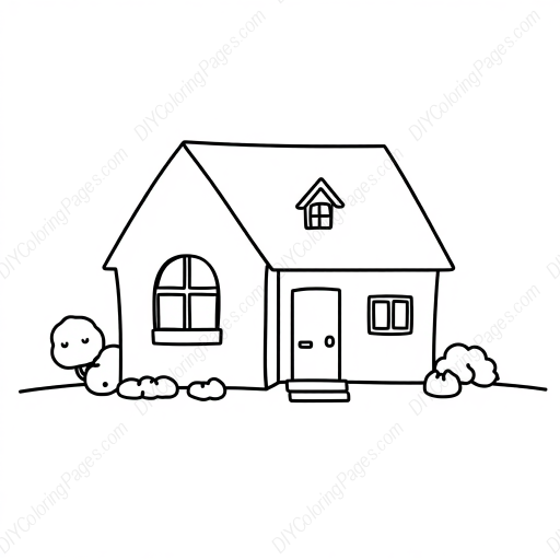 house - house coloring page