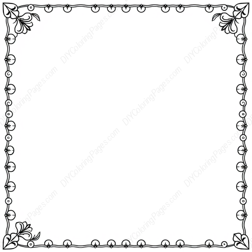 pattern border - pattern, border coloring page