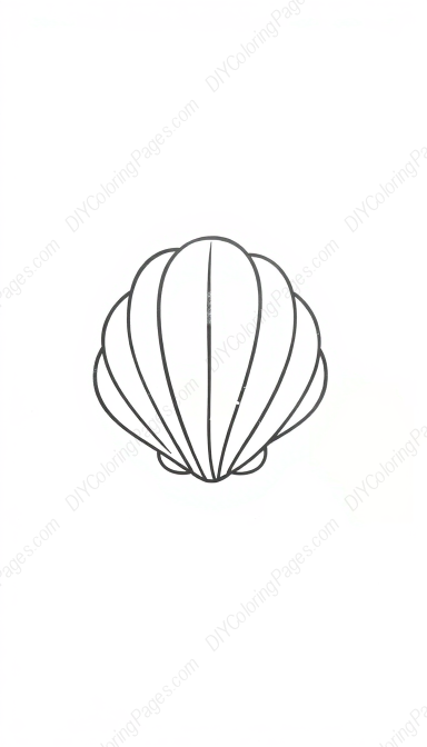 Free Printable seashell - seashell Coloring Page for Kids and Adults - High Quality PDF & PNG Download