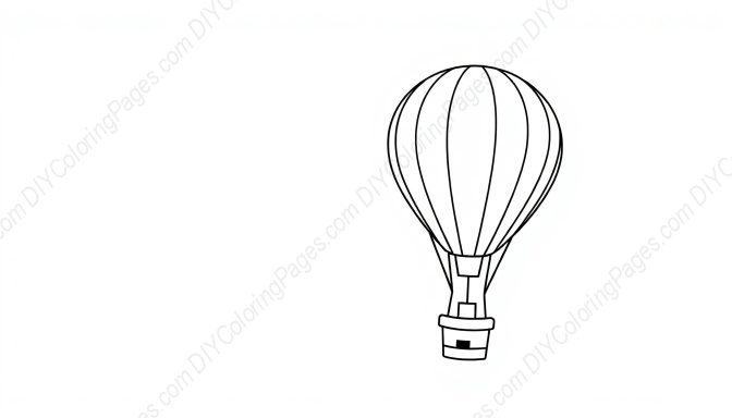Free Printable hot air balloon - hot air balloon Coloring Page for Kids and Adults - High Quality PDF & PNG Download