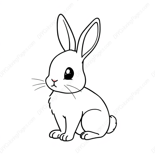cute bunny - cute, bunny coloring page