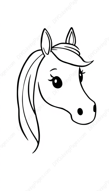 Free Printable horse mane - mane, horse Coloring Page for Kids and Adults - High Quality PDF & PNG Download