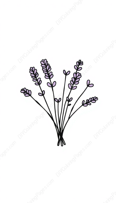 Free Printable bundle of lavender - lavender, bundle Coloring Page for Kids and Adults - High Quality PDF & PNG Download