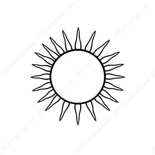 sun - sun coloring page