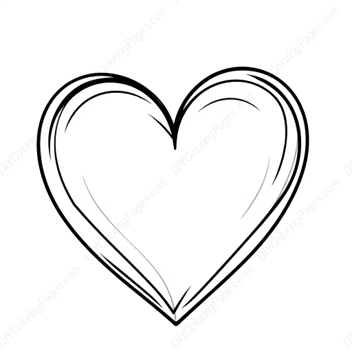 Free Printable valentine heart - heart, valentine Coloring Page for Kids and Adults - High Quality PDF & PNG Download